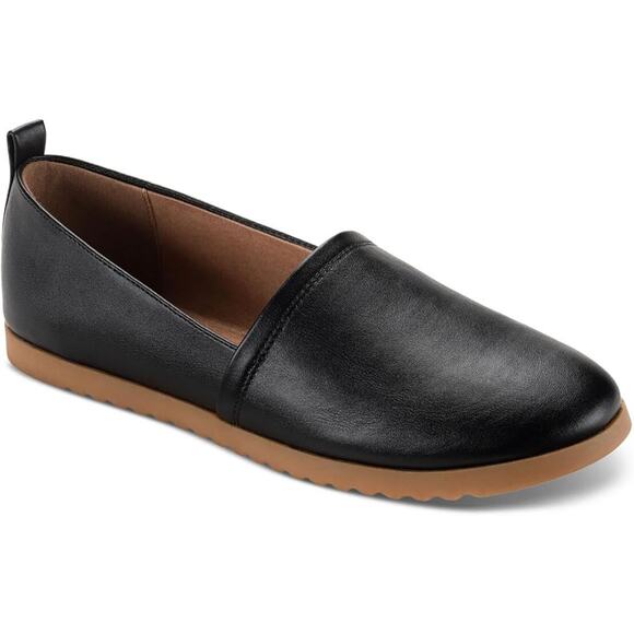 Style & Co Women's Nolaa Round-Toe Slip-On Flats, Black Smooth Size 7M - Picture 1 of 5